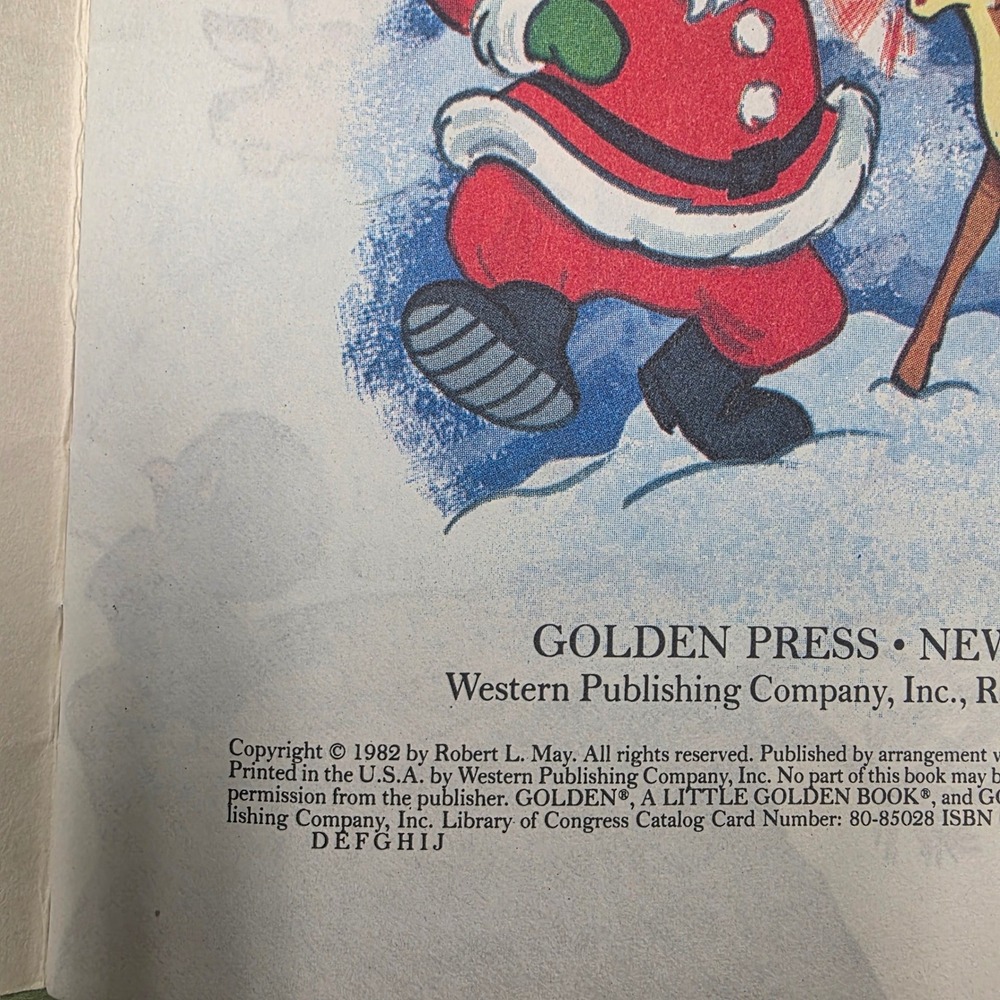 Rudolph The Red-Nosed Reindeer Shines Again 1982 Golden Press Vintage 452-42 - Picture 4 of 6